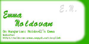 emma moldovan business card